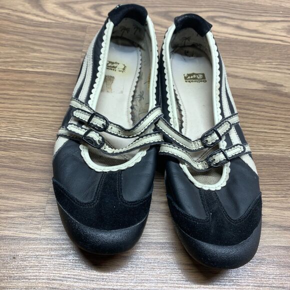 RARE Onitsuka Tiger Asics Ballet Flats Sneaker Mary Jane Style Women Size 9 - Picture 10 of 16